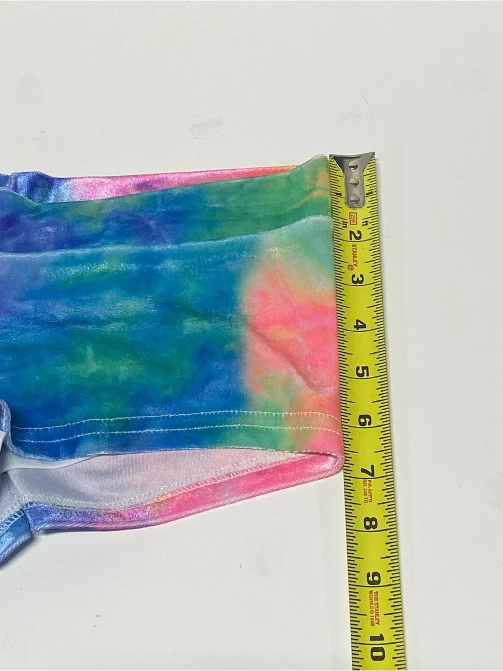 iHeartRaves Multicolor Tie-Dye Velvet Athletic Shorts scrunchie butt booty short